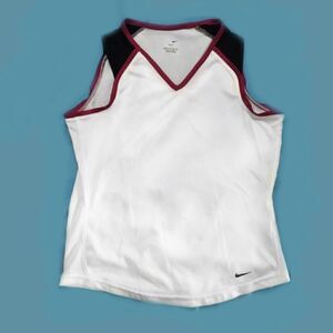 NIKE DRI FIT WHITE/BLACK/PURPLE TANK TOP XS